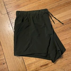 Olive Green Athletic Shorts w/ secret passport sizes pockets